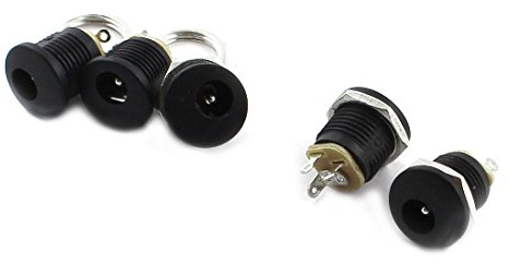 sourcing map 5 x 5.5mm x 2.1mm DC Power Jack 3Pin PCB Panel Mount Connector