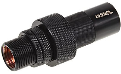 Alphacool 17225 HF Schnellverschlusskupplungsset mit Schottverschraubung G1/4 IG - Deep Black Wasserkühlung Anschlüsse