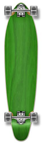 Yocaher Punk gebeizt Kicktail komplett Longboard Skateboard, grün