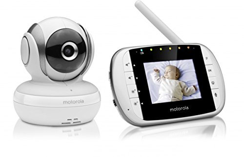 Motorola MBp 33S - Baby Monitor Video Digitale con Schermo LCD a Colori da 2.8”, Modo Eco e Visione Notturna, Bianco