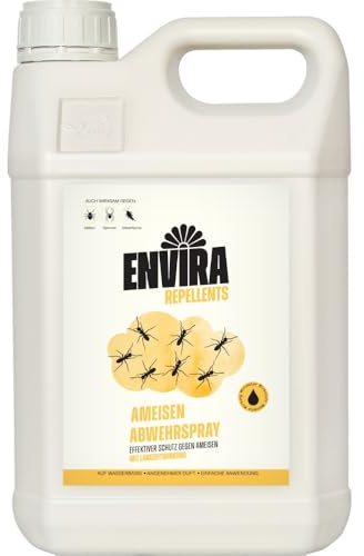 Envira Ameisenspray 5 Liter - hochwirksam gegen Wegameisen & Pharaoameisen | Ameisen Spray gegen Waldameisen und Ameisenstraßen - für Haus, Wohnung, Garten und Terrasse, Ameisenmittel