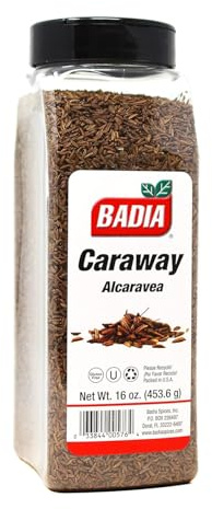 Badia Caraway Seeds, 16 oz - Whole Seed for Cooking, Mild Anise Flavor For Bread, Soups, Stews