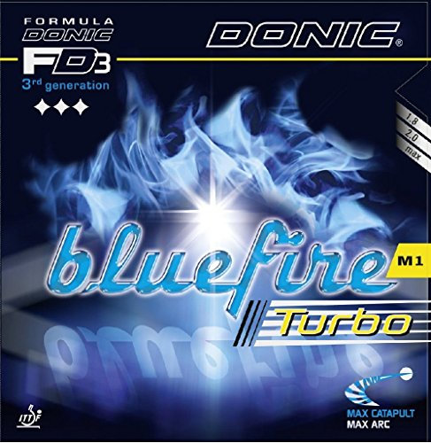 Donic Bluefire M1 Turbo - Superficie para palas de tenis de mesa (2 mm), color rojo