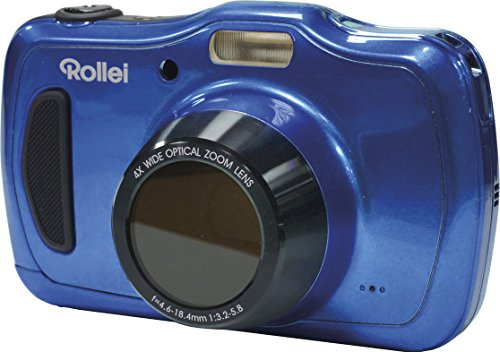 Rollei Sportsline 100 - Appareil photo étanche, Capteur Sony de 20 MP et Zoom optique de 4x, Etanchéité jusqu‘à 10 mètres - Bleu