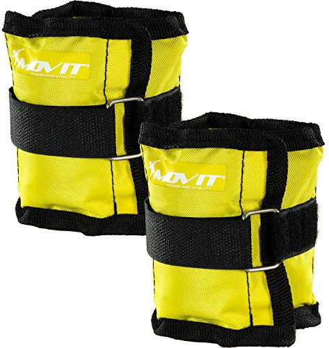MOVIT 2er Set Gewichtsmanschetten für Hand- und Fußgelenke 2x 0,5kg Laufgewichte gelb