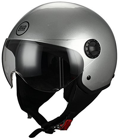 BHR 33709 Casco Moto Demi-Jet Linea One 801, Multicolore (Silver), L