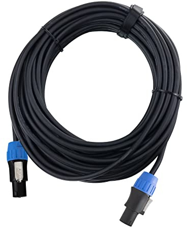 Pronomic pro-line BOXSP1-10 Lautsprecherkabel 2x 1,5 mm² - Professionelles Boxenkabel für DJ & PA - Länge: 10 m - Stecker: 2-Pol Speakon-kompatibel - Spannzangen-Zugentlastung - Schwarz