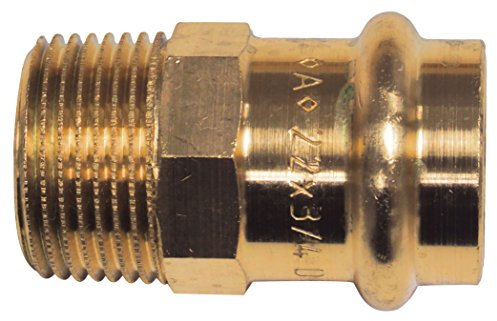 Cornat Press-Übergangs-Nippel, rotguss mit 1 Außengewinde mit 1 Muffe, A 22 mm, B 3/4 Zoll , 1 Stück, T65432234B, 22 mm x 3/4 Zoll Aussengewinde