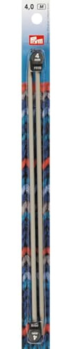 Prym 191428 Jackenstricknadeln ALU 25 cm 4,00 mm grau, perlgrau