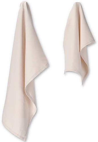 Casatessile Mikrofaser Handtücher Paar 1 cm 40x60 + 1 cm 50x100 - Crema
