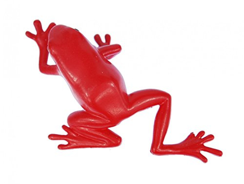 Miniblings Roter Frosch Gummi Brosche Erdbeerfröschchen Dendrobates Rot | Statement am Revers, montiert in Berlin, mit Pfeilgiftfrosch und Baumsteigerfrosch