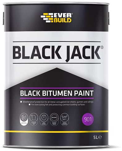 Everbuild Black Jack 901 Bitumen Paint – Solvent Based – Black – 5 Litre
