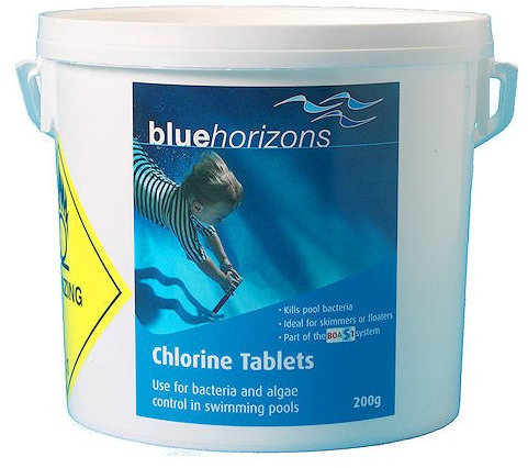 Blue Horizons Large Chlorine 200g Tablets - Tub of 5 Kg
