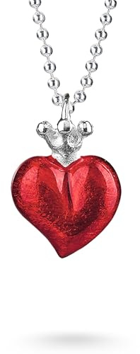 Heartbreaker Crown of my Heart Herz Anhänger I Edler Kettenanhänger aus 925 Sterling Silber I Nickelfreier Silber-Anhänger inkl. Verpackung I In Goldschmiedequalität gefertigt I LD LP 33 RM
