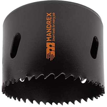 Mandrex | Bi-Metall Lochsäge EasyXcut M3 mit 45 mm Schnitttiefe für Stahl, Eisen, Holz, & PVC | MHB300060B | Ø 60 mm