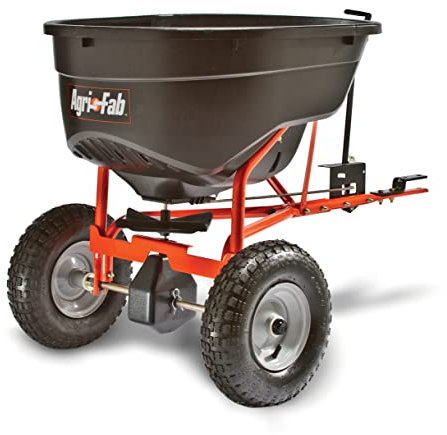 Agri-Fab AG45-0463 SmartSPREADER Düngerstreuer/Streuwagen, zum Anhängen, 58 kg, Schwarz/Orange
