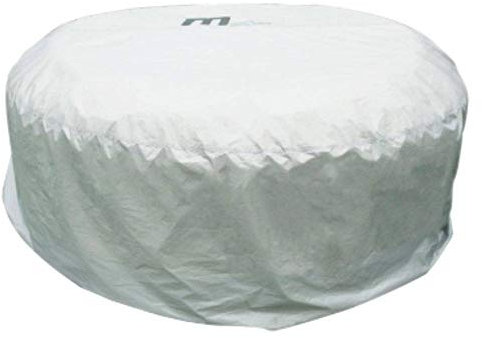 MSPAUK Mspa - Copertura per Vasca idromassaggio per 6 Persone, Impermeabile, Resistente ai Raggi UV e agli Agenti atmosferici, Protezione Totale da Giardino, Colore: Grigio