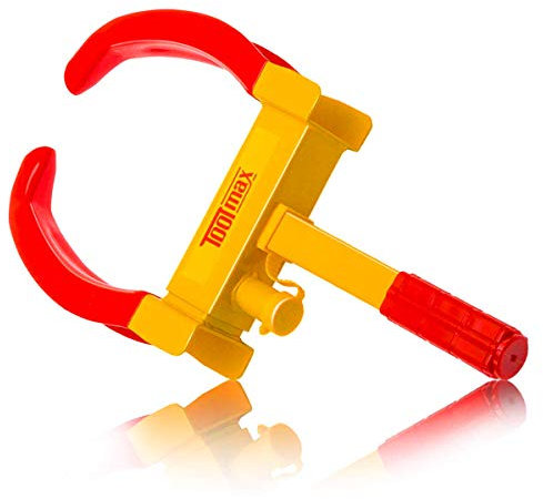 Goplus Heavy Duty Trailer Lock Wheel Clamp, Adjustable Anti-Theft Tire Lock Boot for Car Truck RV Boat Trailer Automotive Golf Carts w/Three Keys