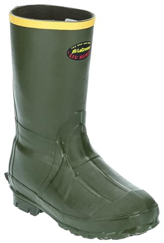 LaCrosse Lil' Burly 9 Kids Waterproof Insulated Boots - Durable, Lightweight, Easy On/Off, Outdoor Play, All-Weather Protection, OD Green - 6 M