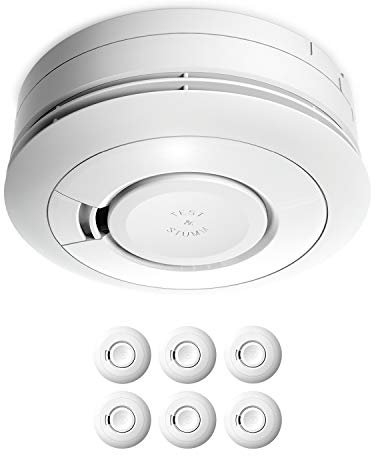 Ei Electronics Ei650 Rauchwarnmelder, Rauchmelder im 6er Set, Stand-Alone-Gerät mit Batterie für 10 Jahre, Testsieger Stiftung Warentest, weiß