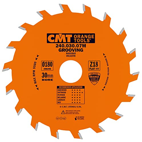 CMT Orange Tools 240.030.07 M - Grooving Saw Blade D=180X3X30 Z=18 Flat