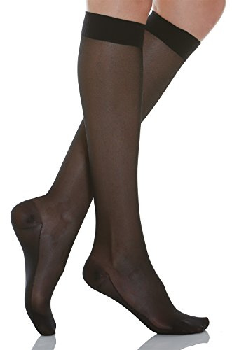 Relaxsan Basic 750 (1 Paire - Noir 2/M) mi-bas de maintien 70 Den compression graduée légère