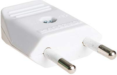Solera 6118U - Clavija bipolar 10A 250V~.Espigas de Ø 4mm. Material termoplástico.