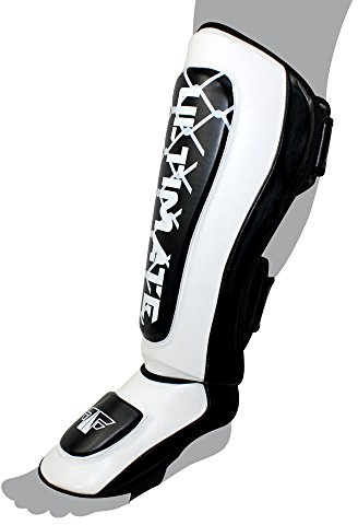 FOX-FIGHT Ultimate Spann- Schienbeinschutz Kampfsport professionelle hochwertige Qualität MMA Beinschützer Schienbeinschützer Schienbeinschoner Schoner Schienbein Sparring Kickbox Kampfsport