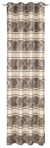 Deko Trends Stanza 6237112 88 Oesenschal, Stoff, Beige-Braun, 245 x 146 cm