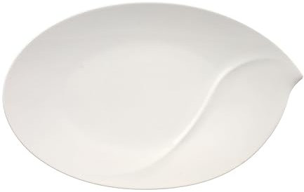 Villeroy & Boch 10-3420-2940 Flow Fuente ovalada, Porcelana Premium, Blanco, 47 cm