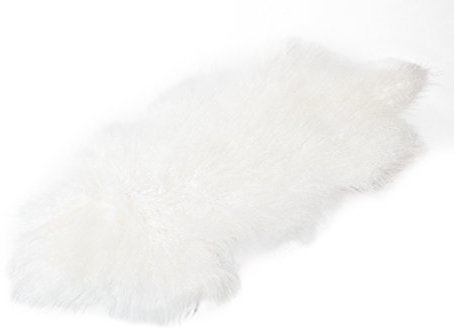 Reissner Lammfelle Naturform Tibetlammfell TP2 100x55cm Farbe weiß-weiß JAY02