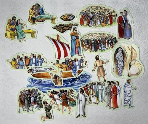The Miracles of Jesus Felt Figures for Flannel Board Bible Stories-precut