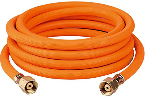 Semperit GPBD Propangasschlauch 10 Meter 6,3 x 3,5 mm 10 bar mit Überwurfmutter Gewindeanschluss 3/8'' links Gasschlauch Schlauch Propan Butan