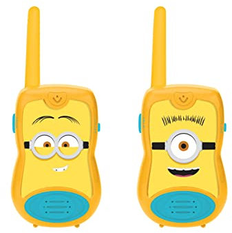 LEXIBOOK, Despicable Me, Minions Walkie-Talkies 200m, Communication Game for Children, 2 Communication Channels, Belt Clip, Yellow, TW12DES
