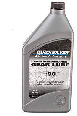 Quicksilver 858064QB1 Hochleistungsfähiges SAE 90 Getriebeöl für Mercury Außenbordmotoren und MerCruiser Z-Antriebe, 1 Liter, Grau