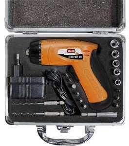 Cacciavite avvitatore DRIVER 50 con batteria al Litio e accessori in valigetta. Valex