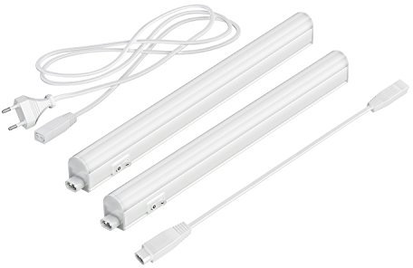 parlat LED Unterbau-Leuchten Rigel, je 31,3cm, 40cm Kabel, je 397lm, warm-weiß, 2er Set