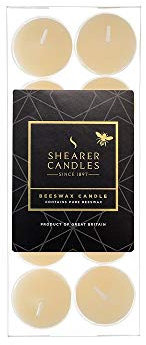 Shearer Candles Beeswax (Pack of 10) Tealights - Ivory