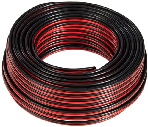 Goobay 67733 Cavo Altoparlanti Rosso/Nero CCA, 25m Lunghezza del Cavo