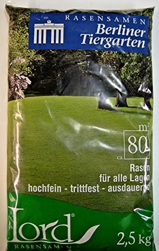 Lord Rasensaat Rasensamen Berliner Tiergarten 2,5 kg für 80 m²