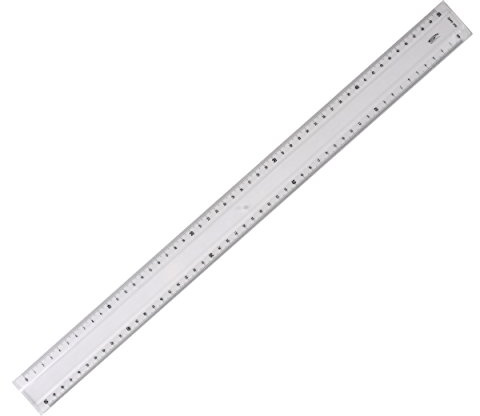 2 kanter bosselage grad linjal 50 cm, transparent