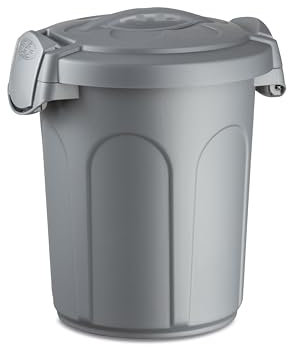 Stefanplast Bidone con Coperchio Speedy L. 8, Silver