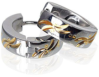 Energie Magnet Creolen bicolor Maiju Ohrcreolen Energetix 4you 2028 bi klassisch elegant medizinischer Edelstahl nickelfrei allergiefrei Ø 1,4 cm