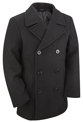 US Navy Wool Pea Coat (XL 42-44, Black)