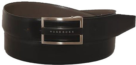 BOSS Herren-Wendegürtel reversible men's belt leather black grey