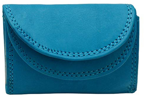 flevado Kleine handliche Party Disco Geldbörse in Mehreren Farben Lifestyle mit RFID Schutz (türkis)