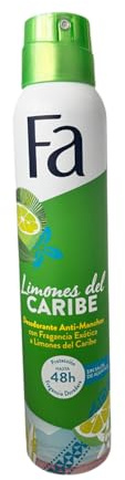 Fa - Desodorante Spray Limones del Caribe - 48h de protección - 200ml - Anti Manchas Blancas