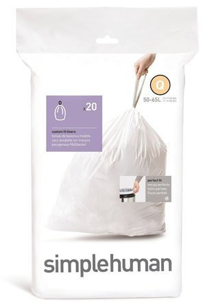 simplehuman code Q custom fit bin liners, 240 Liners