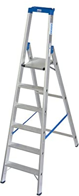 Krause 124531 Aluminium Stufen-Stehleiter Arbeitshöhe (max.): 3.40m Silber DIN EN 131 8.4kg