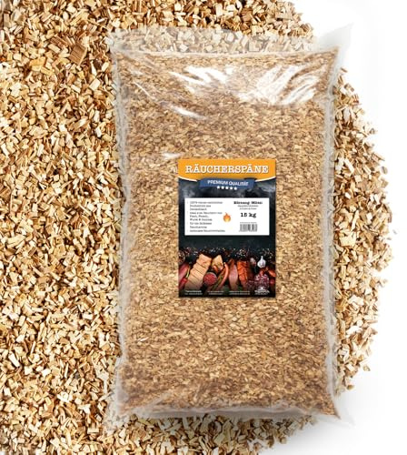 Terra Discount Räucherspäne Buche 15Kg in den Körnungen fein/mittel oder grob | Buchenholz-Späne zum Räuchern von Fisch, Fleisch & Gemüse | Ideal für Smoker, Grill & Räucherofen (mittel 2,0-5,0mm)